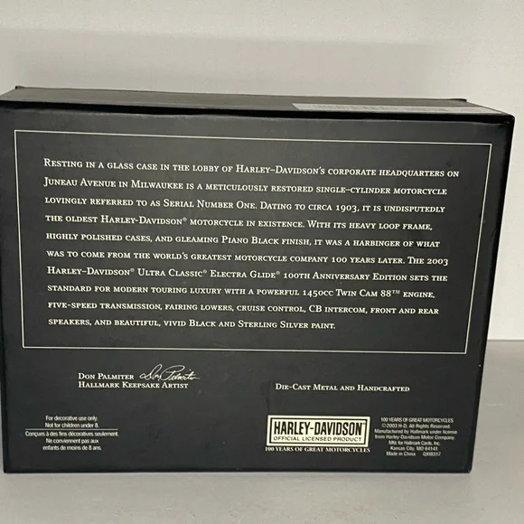 2003 Harley Davidson Hallmark 100th Anniversary Edition Ornaments With Box - Picture 5 of 7